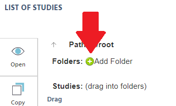 Option to add folder for organizing your online psychology studies