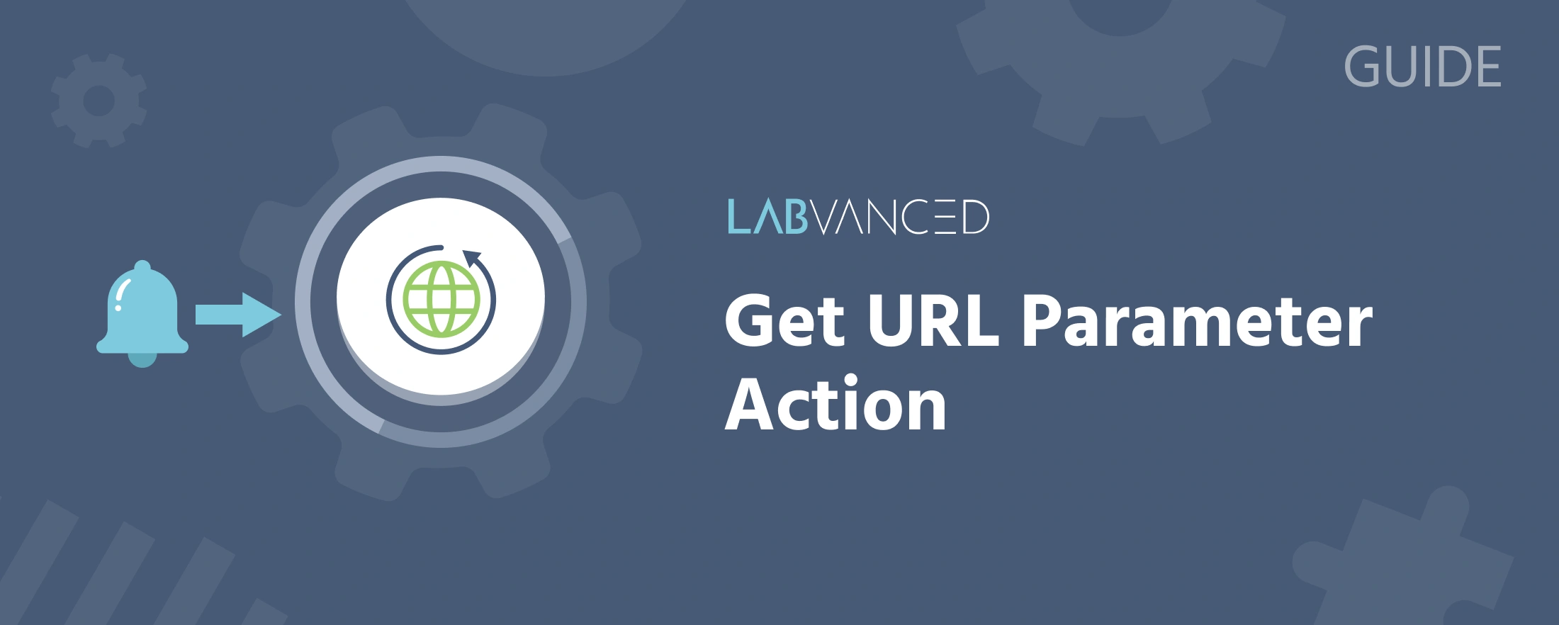 La acción Obtener Parámetro URL leyendo un valor de la URL de un participante en una variable de Labvanced