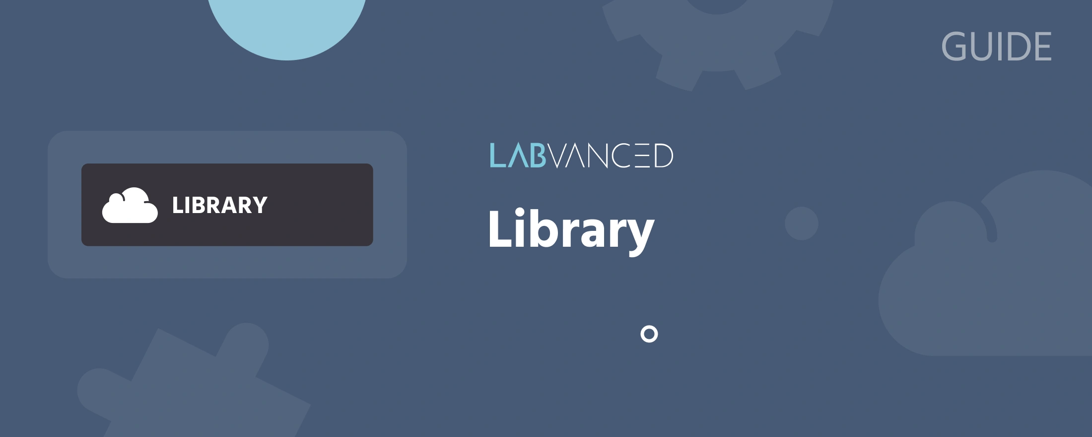 Representación de la pestaña de la biblioteca en Labvanced.