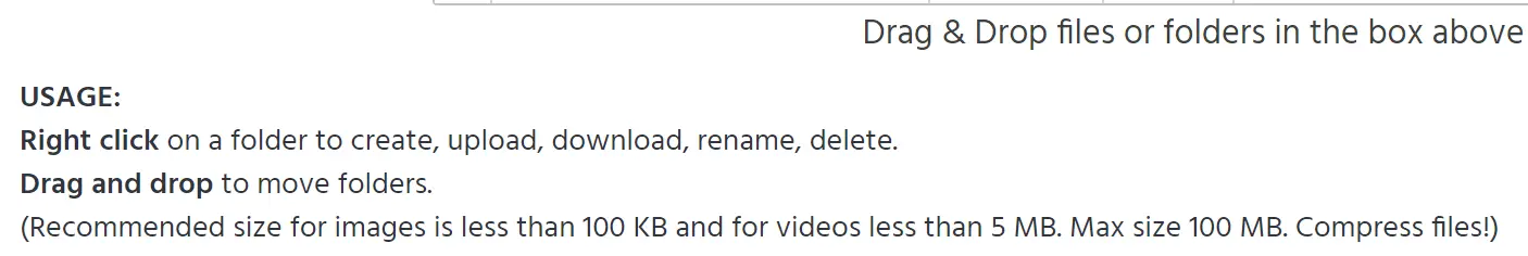 The instructions that are included in the files tab for organizing your folders