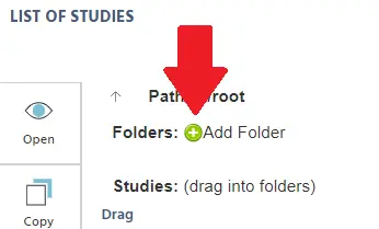 Option pour ajouter un dossier pour organiser vos études de psychologie en ligne