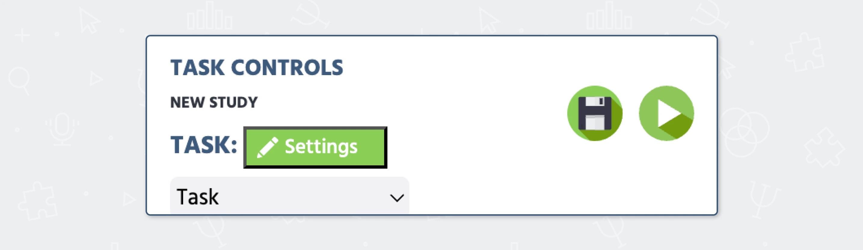 Controles de Tareas en Labvanced