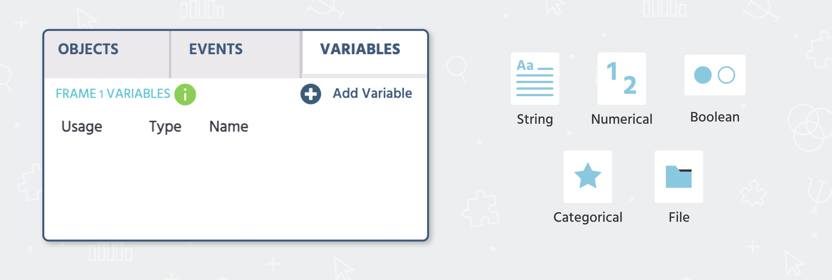 Ilustración de Variables