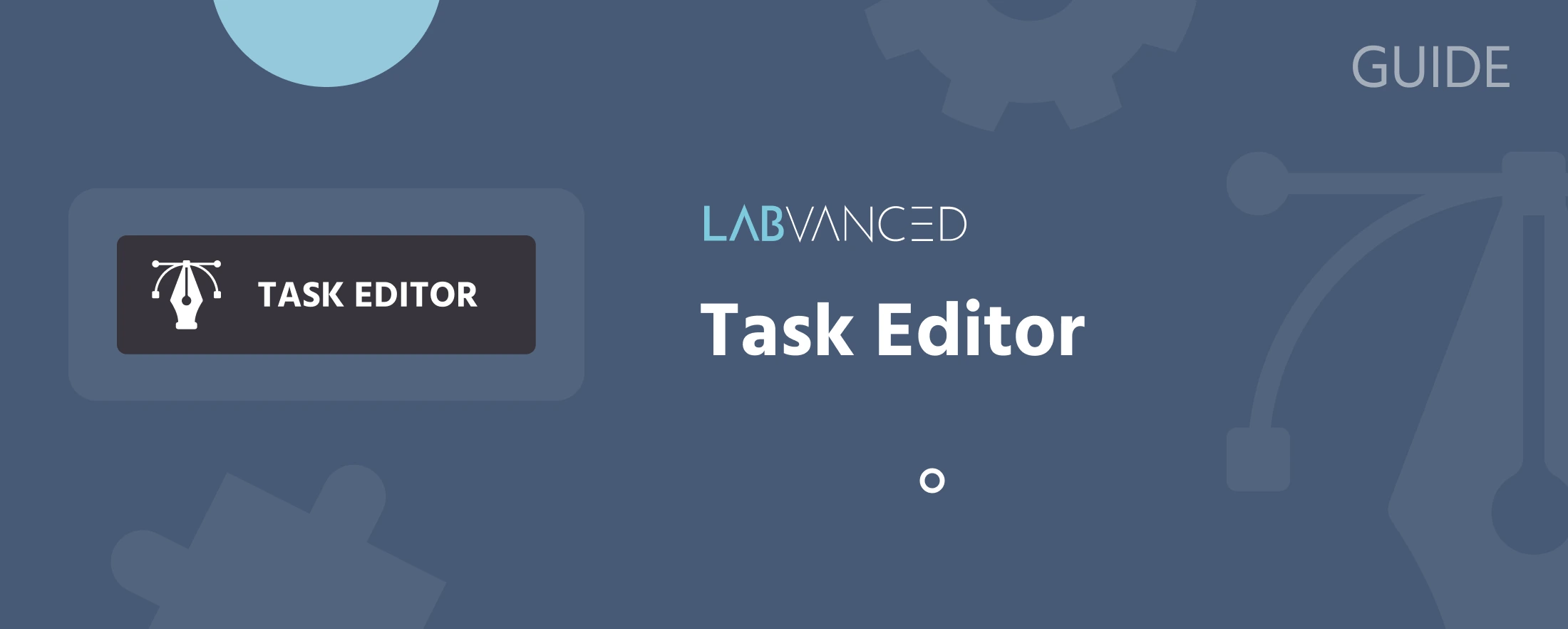 Representación de la pestaña del Editor de Tareas en Labvanced.