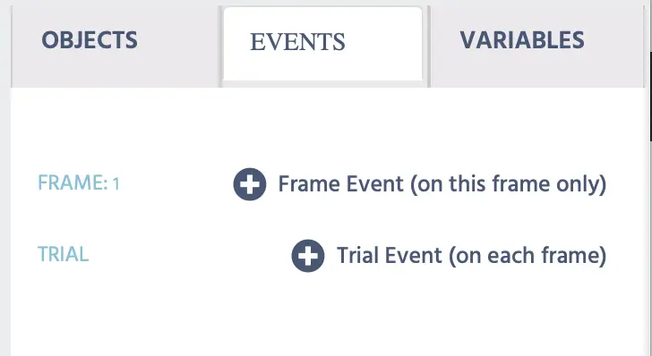 Creando un evento en Labvanced