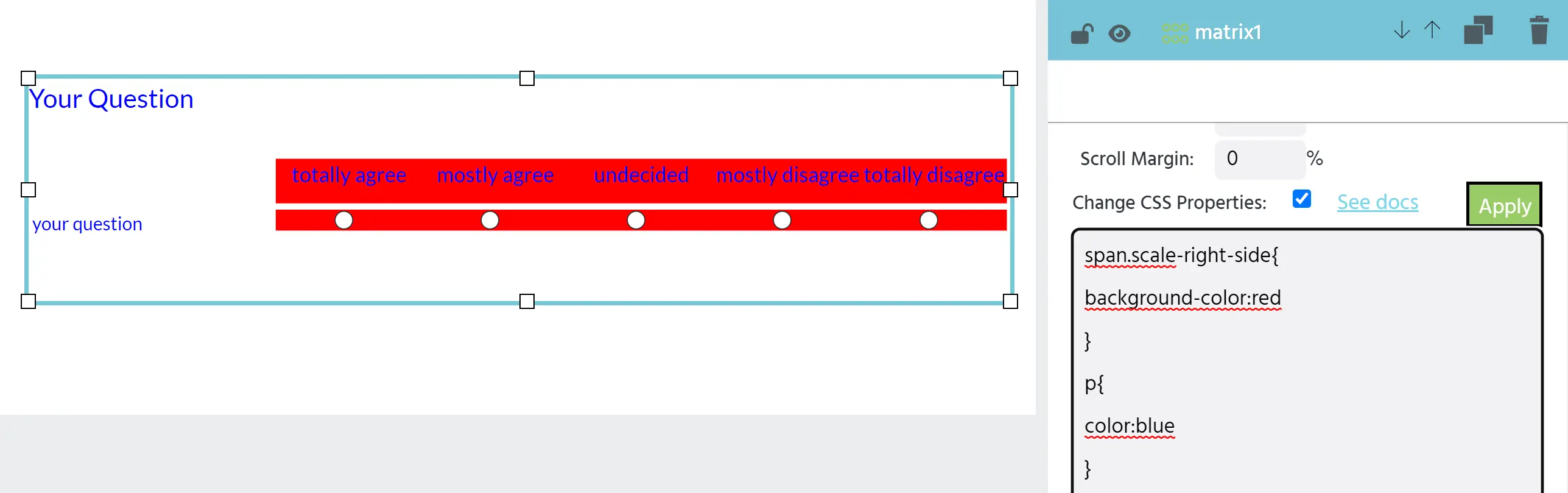 an example of multiple CSS properties