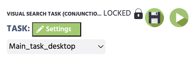 Task control area in Labvanced