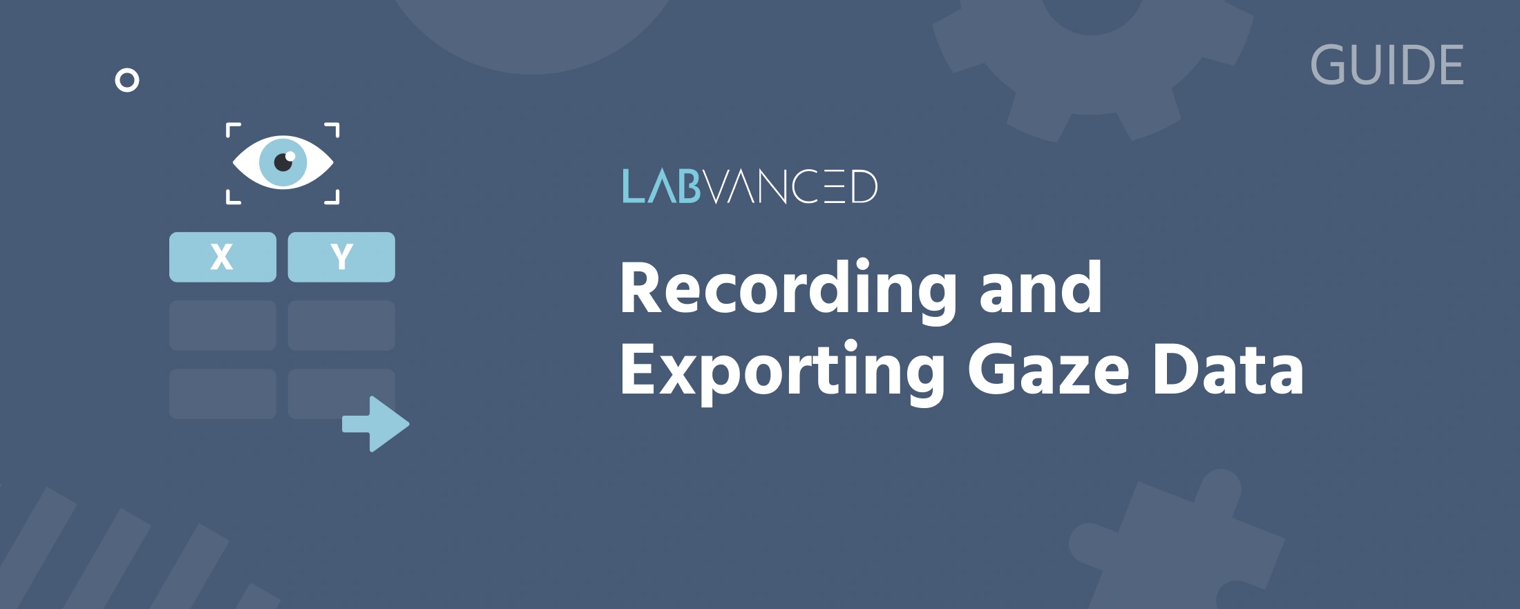 Illustration en tête de l'enregistrement et de l'exportation des données de regard dans Labvanced