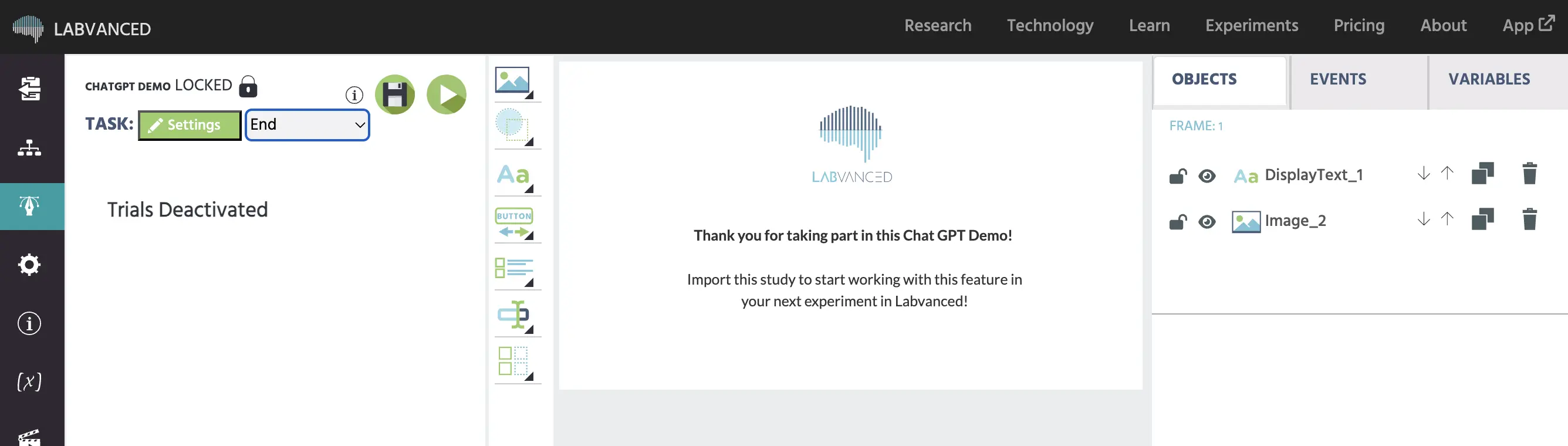 任务编辑器中第二个 ChatGPT 研究的视图