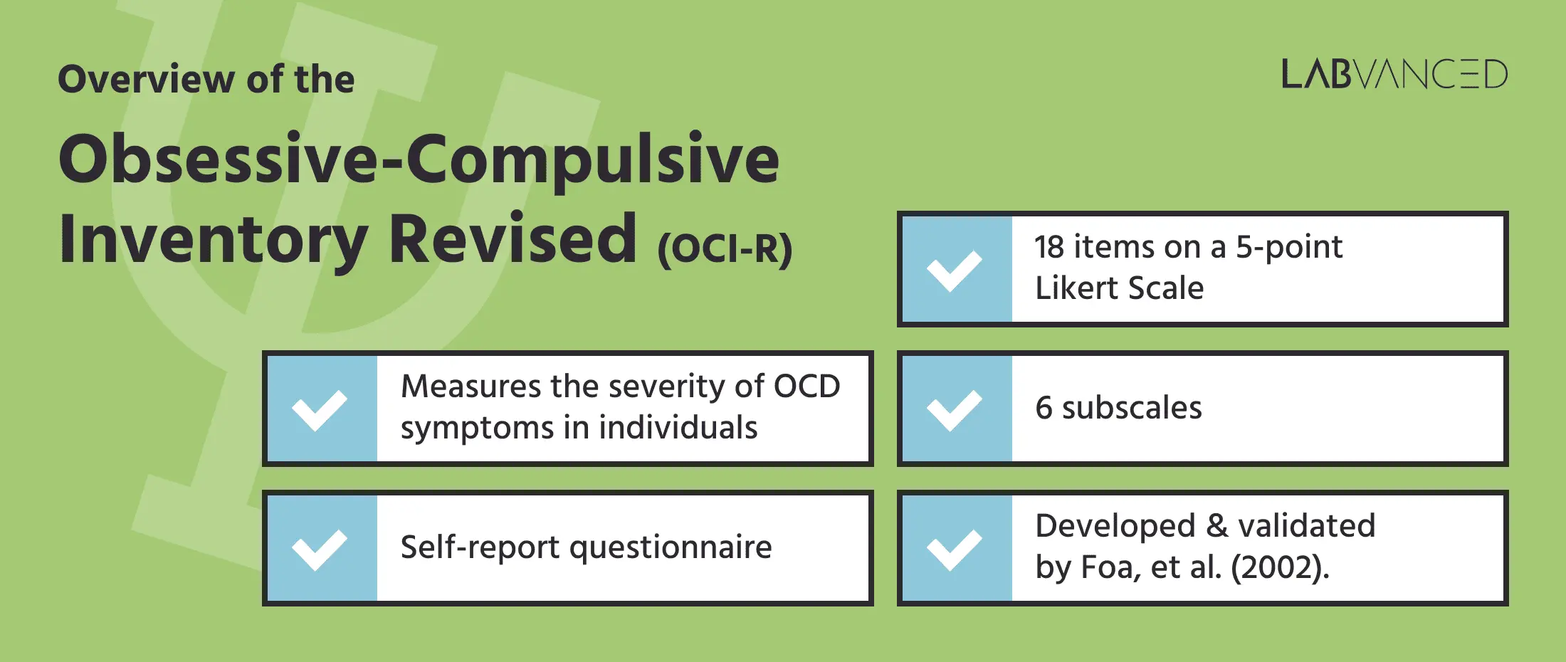 Descripción general del Inventario Obsesivo Compulsivo – Revisado (OCI-R)