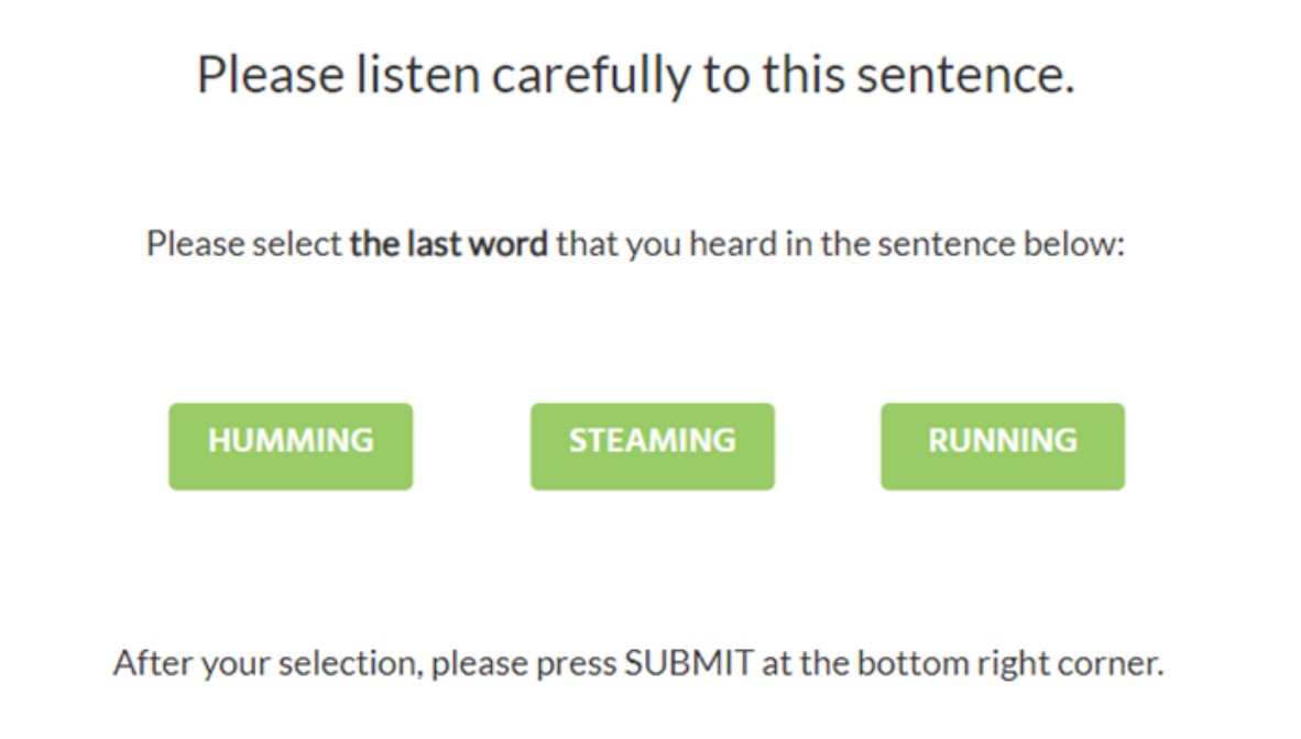 Ejemplo de una Prueba de Oraciones BKB administrada en Labvanced.