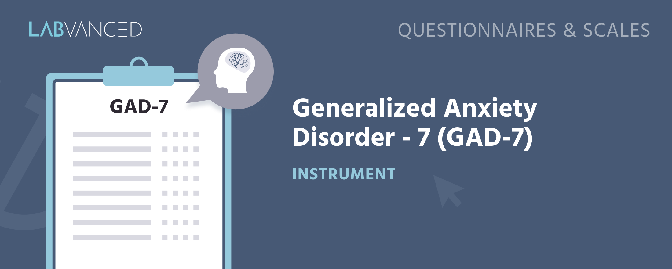 GAD-7 item preview implemented in Labvanced.