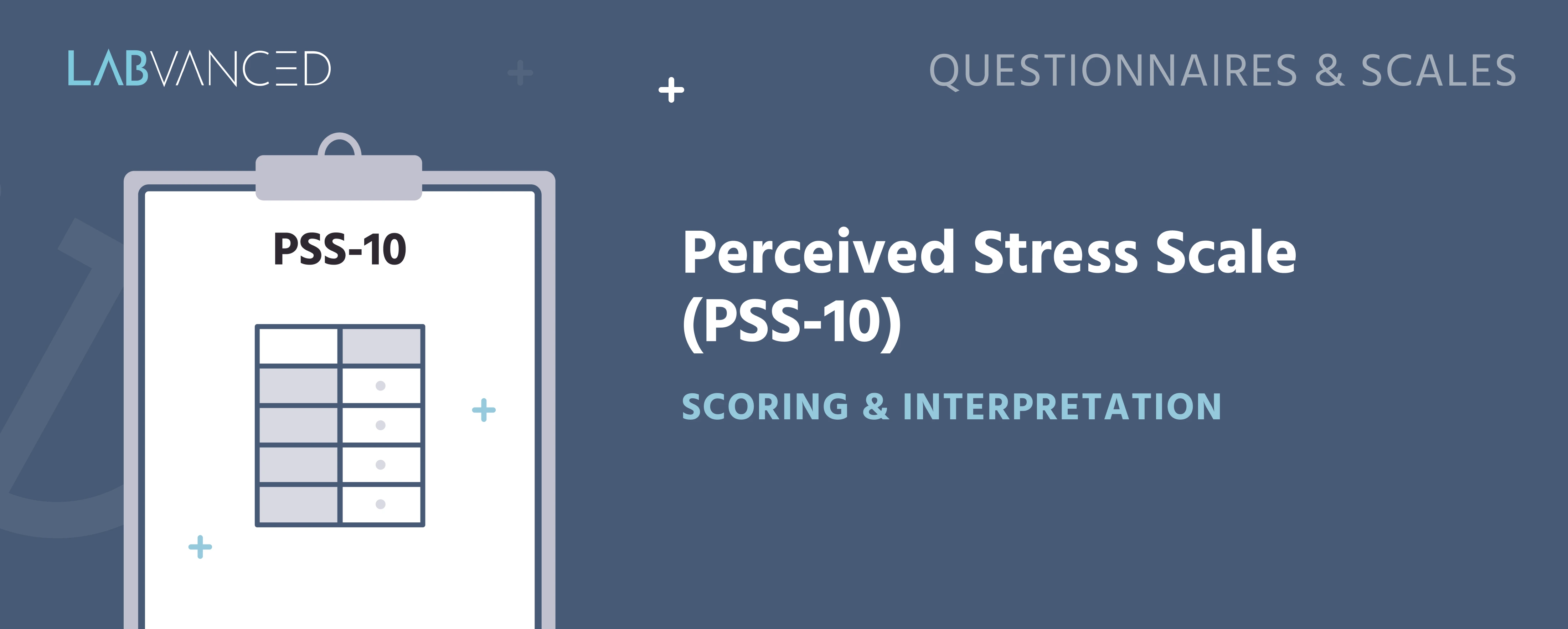 PSS-10 scoring and interpretation overview.