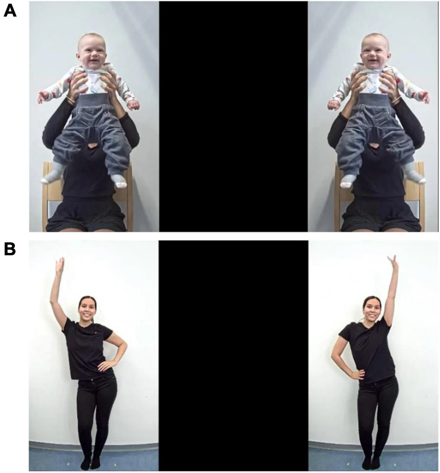 Simple and complex video stimuli during an experimental trial implemented using Labvanced.