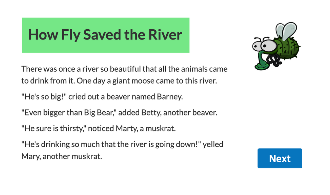 Aperçu de la tâche du projet Chatterbox dans Labvanced