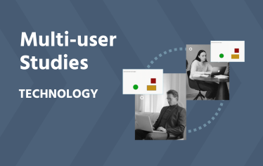 Deux personnes participant à une tâche multijoueur créée dans Labvanced le constructeur d'expériences sans code.