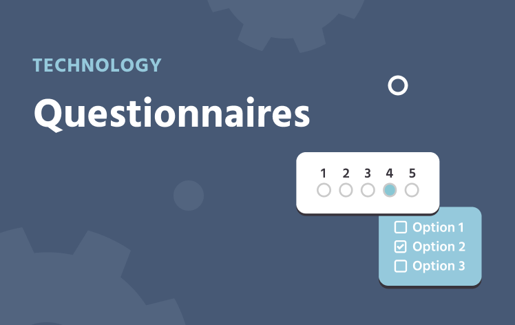 Icon representing questionnaire and self-report capabilities in Labvanced