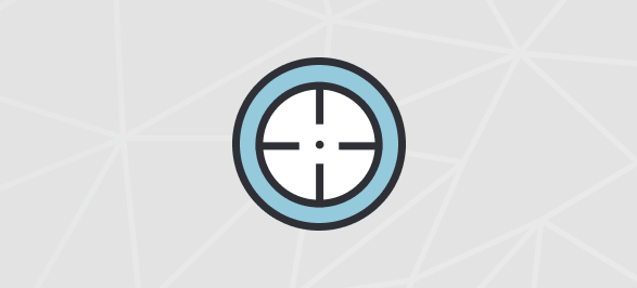 象征网络摄像头眼动追踪准确性的目标图标。