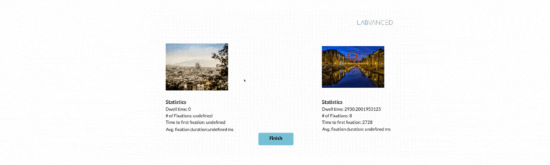 展示网络摄像头眼动追踪实时指标的研究预览