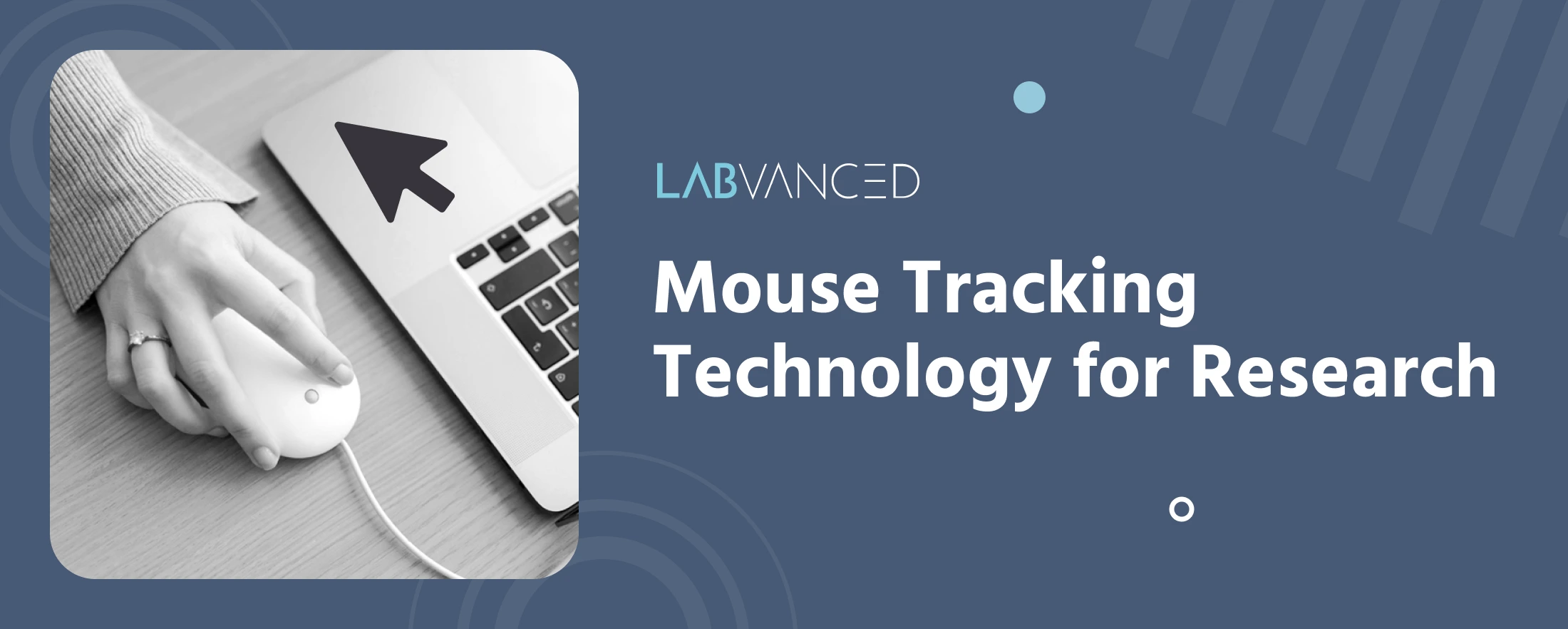 Image of a participant using their cursor in a mouse tracking study in Labvanced.