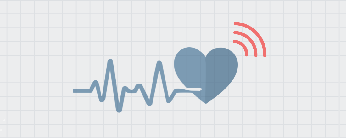Illustration of a heart symbolizing remote photoplethysmography (rPPG) technology in Labvanced, used for quantifying remote heart reate (BPM) in experimental research.